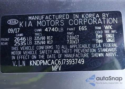 2018 Kia Sportage Lx from USA, damaged, VIN KNDPMCAC6J7393749